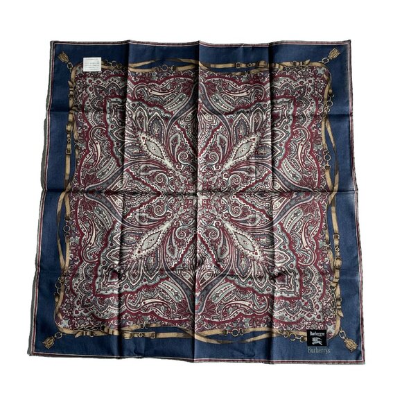 Vintage Burberrys Cotton Pocket Square / Mini Scarf – NWT - Picture 1 of 8
